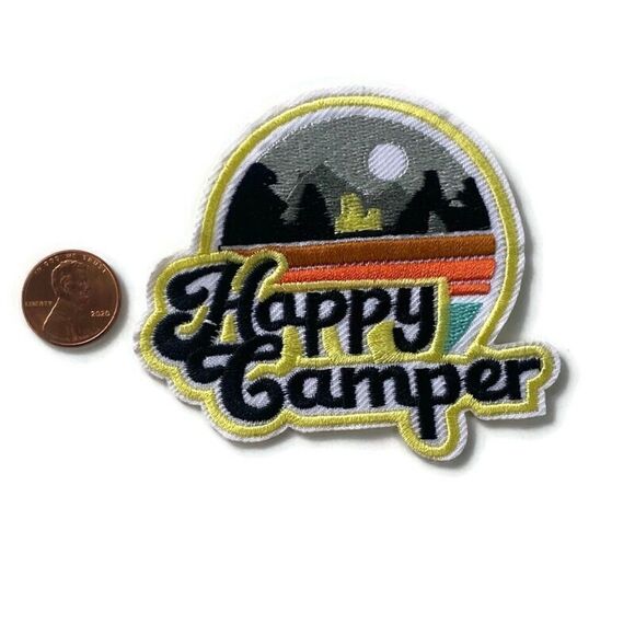 Happy Camper Embroidered Patch - Picture 2 of 3